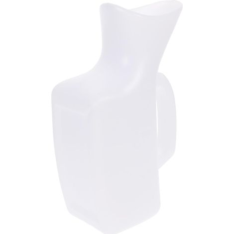 Urinoir Féminin Grosse Capacité et Étanchéité 1000ml Portable en Plastique Blanc Brosse de Nettoyage pour Patientes et Randonnées (1/5)