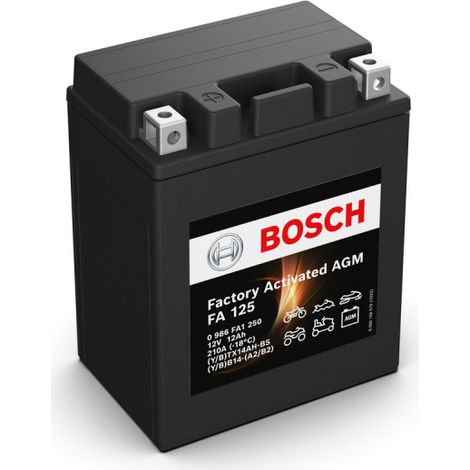 Batterie moto Bosch FA125 YTX14AH-BS YB14-A2 12V 12AH 210A (1/4)