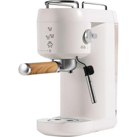 Machine à café expresso, chaudière 1 L, pression 15 bars, format compact, 3 fonctions (blanche) (1/4)