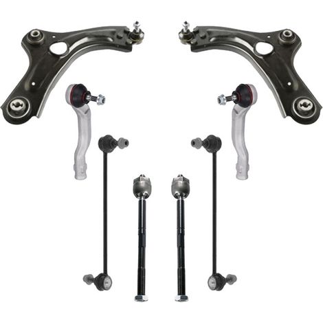 KIT BRACCIO OSCILLANTE 8 PEZZI COMPATIBILE CON MITSUBISHI COLT VII Hatchback (VB) 1.6 H / Kit Sospensione Completo OE/OEM / Bracci Oscillanti + Testine Sterzo / Sostituzione Diretta OEM