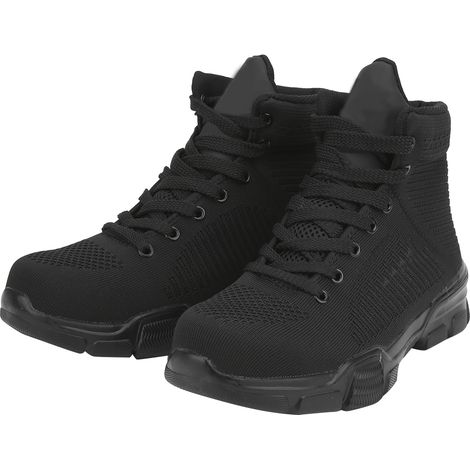 Chaussures de sécurité respirantes haute tige pour homme, légères, anti-perforation, anti-écrasement, randonnée extérieure (40) (1/5)