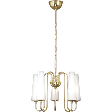 Suspension dorée métal MAGNUM Zuma Line 5xE14 Ø40cm (1/3)