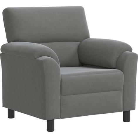 Divano Grigio Scuro 94 x 85 x 93 cm Velluto vidaXL (1/5)