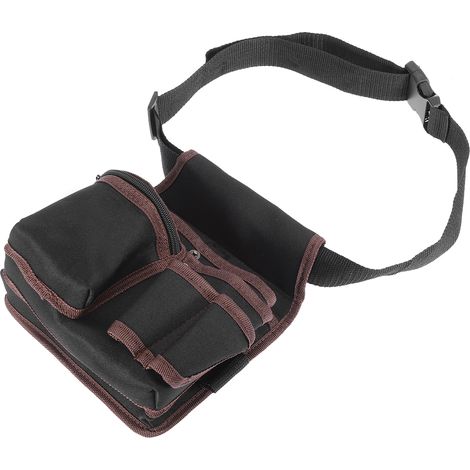 Sacoche outil électricien multifonction ceinture poche rangement porte-outils noir (1/5)