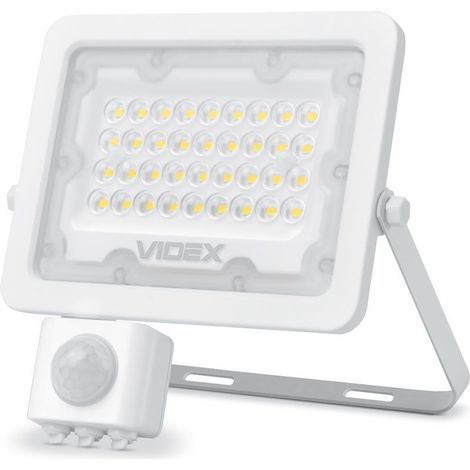 Halogenstrahler PIR Bewegungsmelder 30W neutrales Licht 5000K 2700lm IP65 LUCA Videx