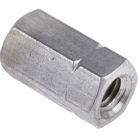 Ecrou de couplage, 18mm, M6, en Acier Inoxydable A2 304 ( Prix pour Sachet de 10 )