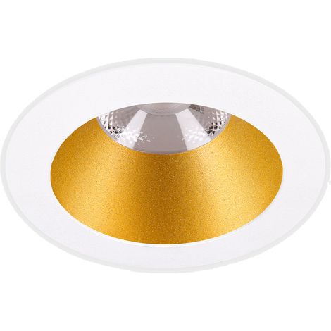 Downlight Play Deco Redondo Fijo 8.5W Blanco Cálido 3000K CRI 92 Blanco/Oro Iluminación LED Interior de Alta Calidad