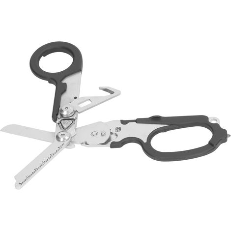 Klappbare Edelstahlschere, windfeste Klinge, gut lesbare Skala, verstellbarer Schraubenschlüssel, Outdoor-Überlebenswerkzeug, schwarz (1/5)
