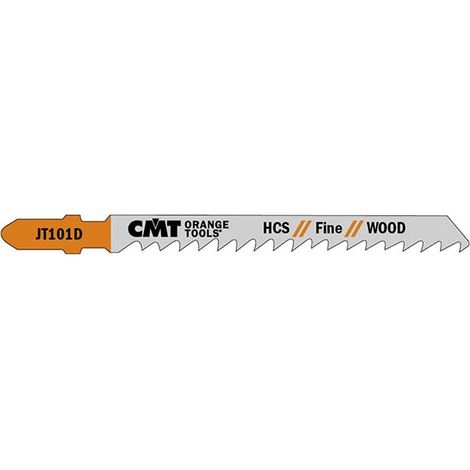 JT101D-5 5 LAMES POUR SCIE SAUTEUSE EN HCS POUR BOIS DROITE ET FIN 100X4X6TPI (1/2)