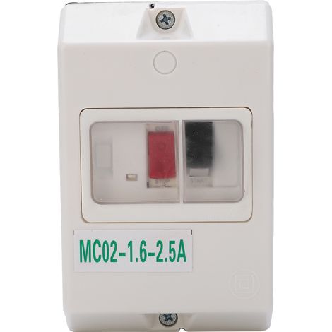 Disjoncteur de protection moteur MC02-1,6-2,5 A 50/60 Hz ABS étanche 220 V/380 V (1/5)