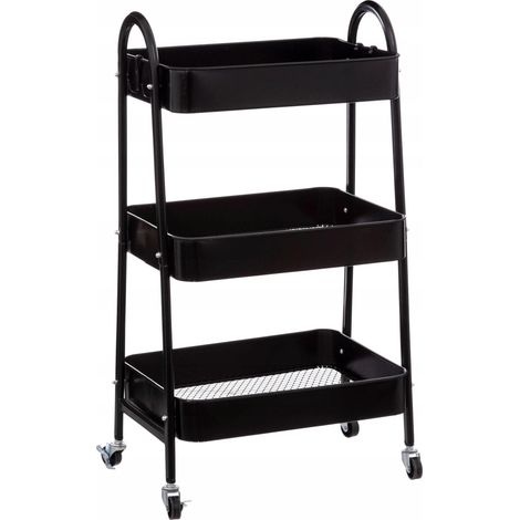 5five Modello 5Five carrello in metallo nero 3 livelli (1/2)
