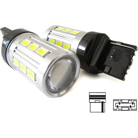 Lampada Led T20 W21W 7440 21 Smd 5730 Super Bianco Luminoso Luci Retromarcia Frecce Auto 12V Senza Polarita (1/3)