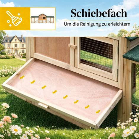 Grande cage à lapins pour extérieur, enclos pour animaux (sans accessoires) (1/5)