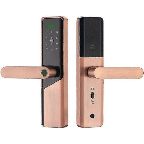 Serrure de porte intelligente Tuya WiFi avec empreinte digitale, mot de passe dynamique et NFC (pile non incluse), modèle B (2025 A1) (1/5)