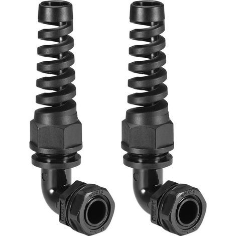 Kabelverschraubung M16, Nylon, 90°, Zugentlastung 4-7 mm, 2 Stück (1/4)
