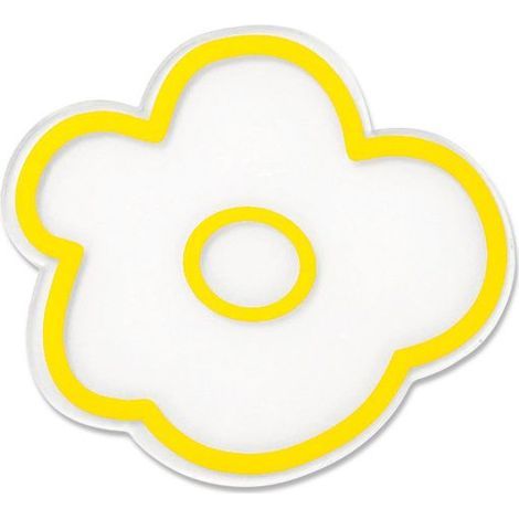 Lot de 2 Sous-verre acrylique jaune en forme de fleur - Antidérapant, isolant thermique, décoratif pour table (1/5)