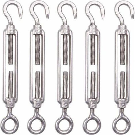 Tendeur de fil - M6 - Inox 304 - Ajustable - Lot de 5 - Jardin et Etendoir (1/5)