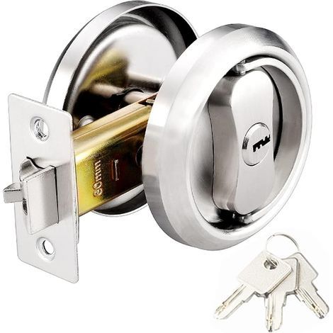 Porte de Poche Ronde, Avec 3 Clés, Acier 304 Moins, Pour Lit, Kit, Bain, Buanderie (1/5)