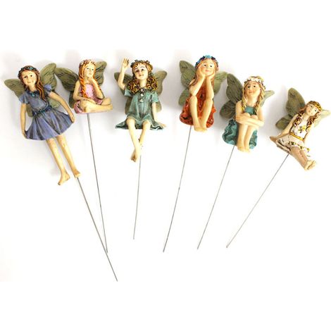 Figurines de fées miniatures en résine transparente, mignonnes et décoratives, pour accessoires de jardin féerique. (1/5)