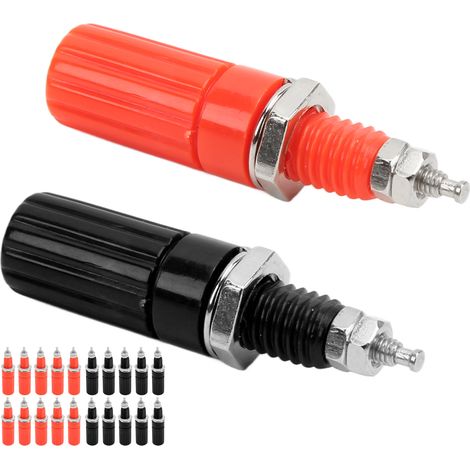 10 paires de fiches bananes 4 mm, résistantes à la corrosion, isolation performante, bornes de raccordement M3 enfichables (1/5)