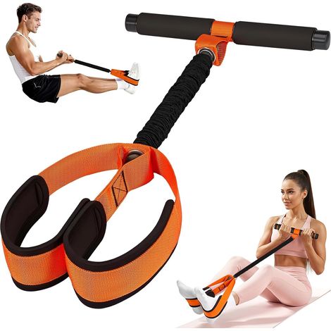 Bande de Résistance à Pédale avec Poignées, Élastique Musculation Traction, Sangle Musculation, Tractions, avec Pédale Antidérapante et Tube Latex, pour Maison, Salle de Sport (1/5)