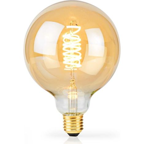 Nedis Bombilla LED filamento E27 G95 dorada 3,8W