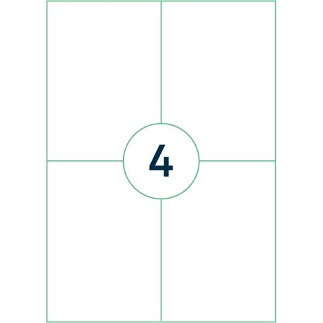 rillprint Etiquetas autoadhesivas 105x148 mm 1000 hojas Blanco (1/4)
