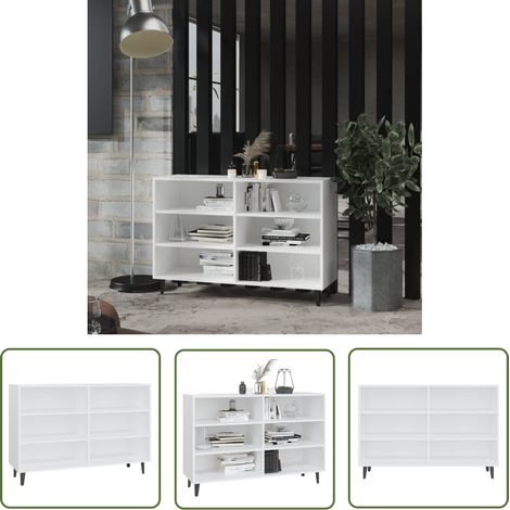 INLIFE Buffet Blanc 103,5x35x70 cm Aggloméré (1/5)