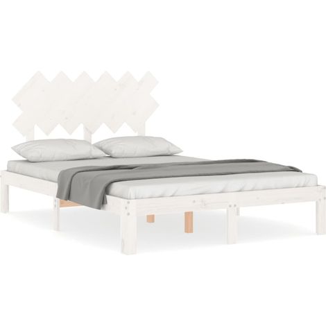 Maison Exclusive - Estructura cama de matrimonio con cabecero mad