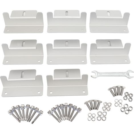 Ortviai Support de Panneaux Solaires en Aluminium – Kit de Fixation pour Toit, Camping-Car, Remorque, Bateau, Yacht (57 Pièces)