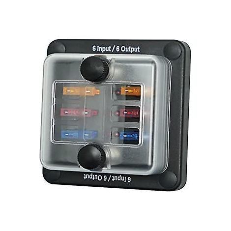 Wasserdichter 6-poliger Bootssicherungsblock mit IP66-Wasserschutzabdeckung und LED-Warnanzeige für PKW, Boote, Wohnmobile und LKW (1/4)