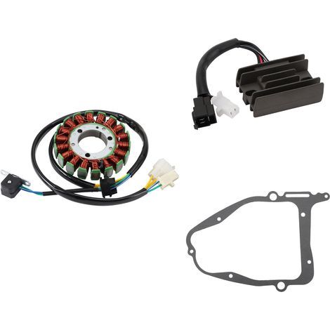 Charging and ignition system for Suzuki GN250 Classic Street motorcycle. Ignition coil. Complete restoration kit for retro motorcycles. (1/4)