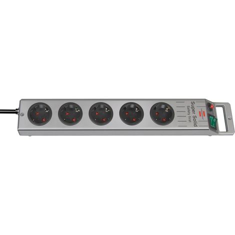 Super-Solid-Line Multi-Base Silver (8 douilles) BRENNENSTUHL 1153340118