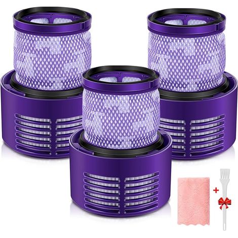 FOREHILL 3 Filtres pour Dyson Cyclone V10 SV12 Aspirateurs V10 Absolute Animal Motorhead Pro Total Clean Extra, Lot de 3 Filtre Lavable de (1/5)