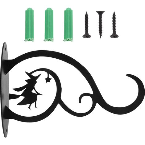 Crochet mural pour plante sorcière d'Halloween, support pour panier suspendu. Support mural pour plante. (1/5)