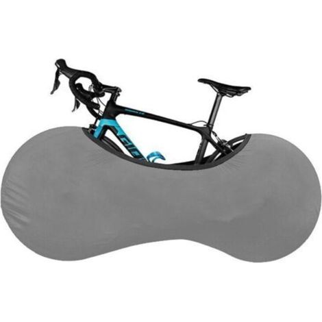 Housse de vélo anti-poussière, protection de chaîne élastique pour roue de vélo/ gris