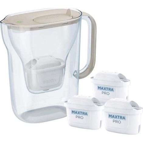 Dzbanek filtrujący brita style essential+3 wkłady maxtrapro pp (piaskowy) (1/4)