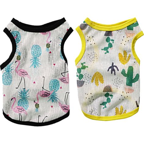 Lot de 2 Gilets pour chiens, tissu rafraîchissant, motifs ours polaire, été extérieur (1/5)