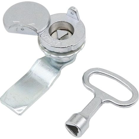 Serrure à languette tournante MS705 3A, serrure cylindrique en fer for armoire, serrure triangulaire, serrure à clé for porte d'armoire (1/5)