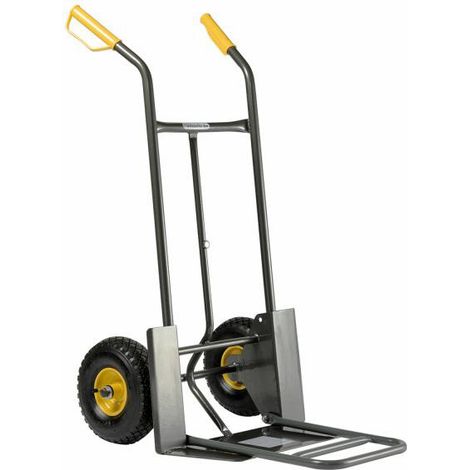 Haemmerlin – Diable pliant 200kg – Roues gonflables tout-terrain – Double pelle fixe et rabattable – Structure en acier – 924G