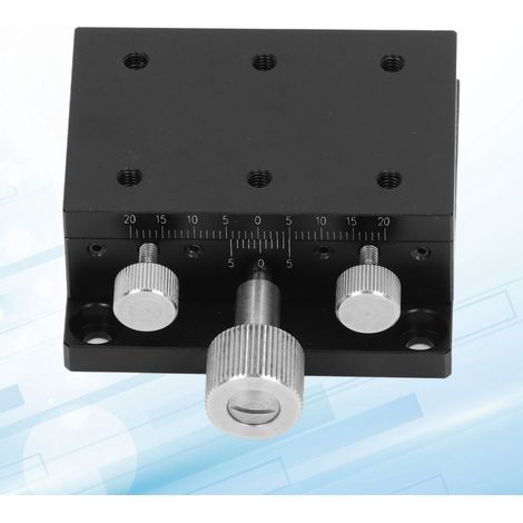 Plateforme linéaire manuelle de précision à crémaillère et pignon pour axe X avec graduations 60x40 mm (1/5)