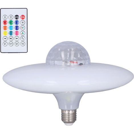 UFO-Discolampe mit 24-W-Bluetooth-LED-Projektor, integriertem Lautsprecher, E27 RGB-Fassung, Fernbedienung und Rotationsmotor (85–265 V) (1/5)