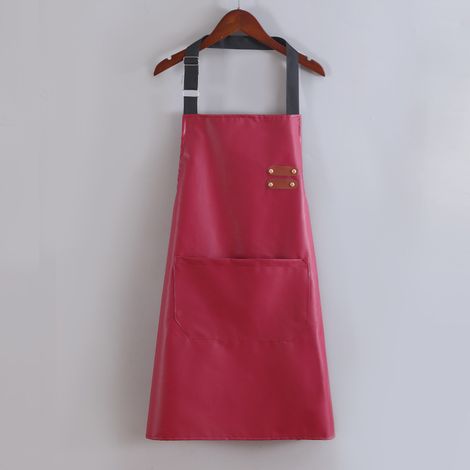 Tablier en Cuir PU - Rose - Souple et Résistant à l'Eau et à l'Huile - 1 Pièce - Ajustable (1/5)