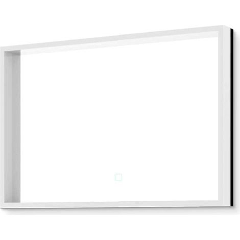 Vision 80x60 cm miroir rectangulaire avec éclairage LED 3 couleurs et capteur, transparent (SATZVIOBLED6080)