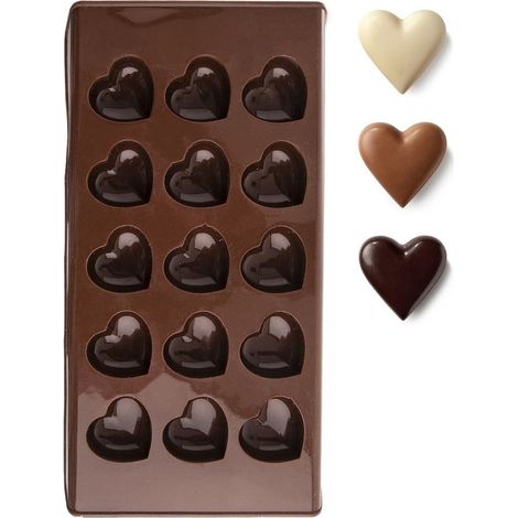 Silikonform für Pralinen, Schokolade, Kekse, Herzen