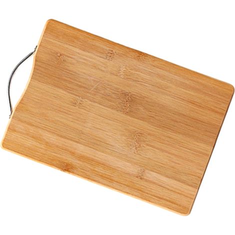 Planche à découper en bambou épais, stable et robuste, anti-fissures, facile à nettoyer, avec trou de suspension. (1/5)