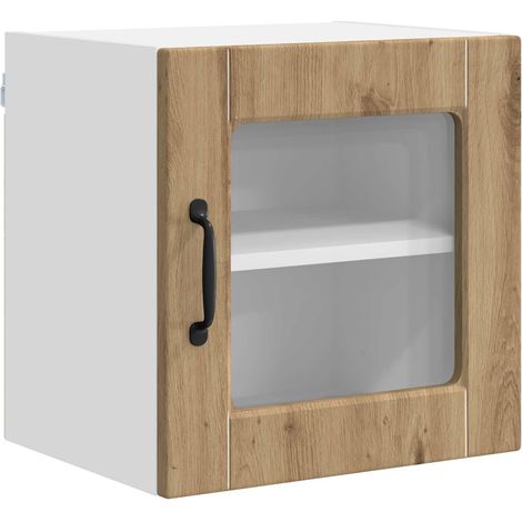 Maison Exclusive - Armario de vidrio para pared PORTO Roble artes