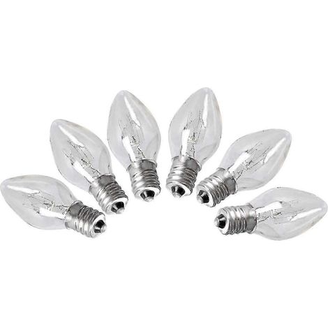 Lot de 6 ampoules de sel de l'Himalaya E12 15 watts pour éclairage décoratif de chambre, 220-240 V (1/3)