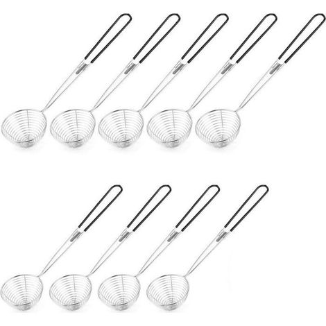 Cestello filtro multifunzionale in acciaio inox 304 - 27 cm - manico in silicone antiscivolo