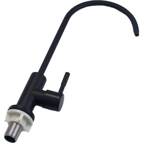 Robinet de cuisine Healeved en acier inoxydable noir avec col cygne flexible et rotation à 360 (1/5)